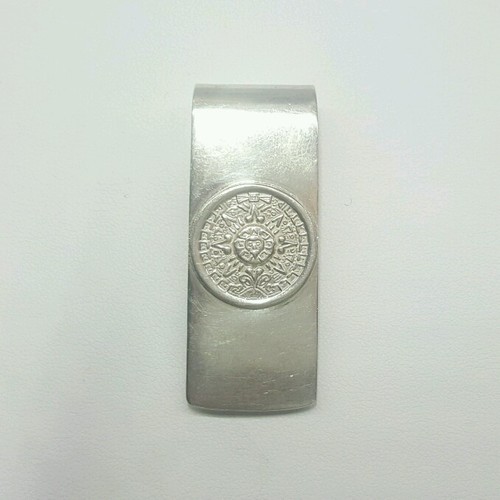 Mayan Calendar Money Clip in Sterling Silver
