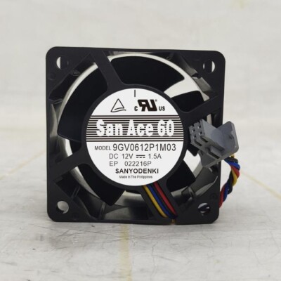 1 PCS  Sanyo Fan 9GV0612P1M03  12V 1.50A 6038 6cm 4 wire  large air cooling fan