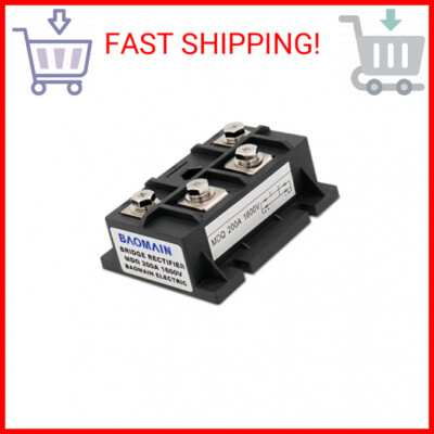 Baomain Bridge Rectifier 200A 1600V Full Wave Diode Module Single-Phase MDQ-200A