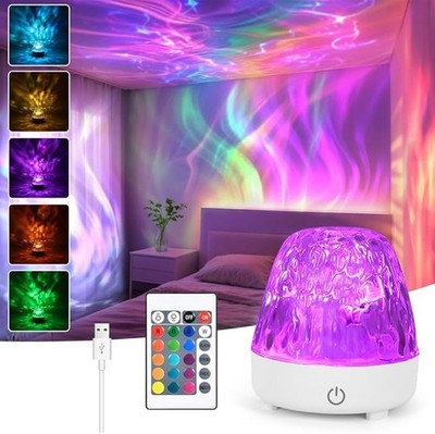 URAQT Ocean Lamp Aurora Night Light, Ocean Wave Ceiling Projector, Sensory Night