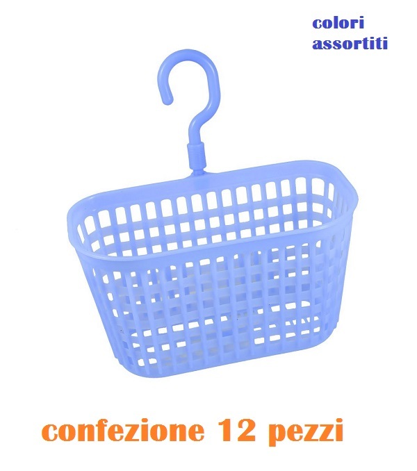 Set 12 Pezzi Cestino PortaMollette Porta Mollette In Plastica Colorato moc