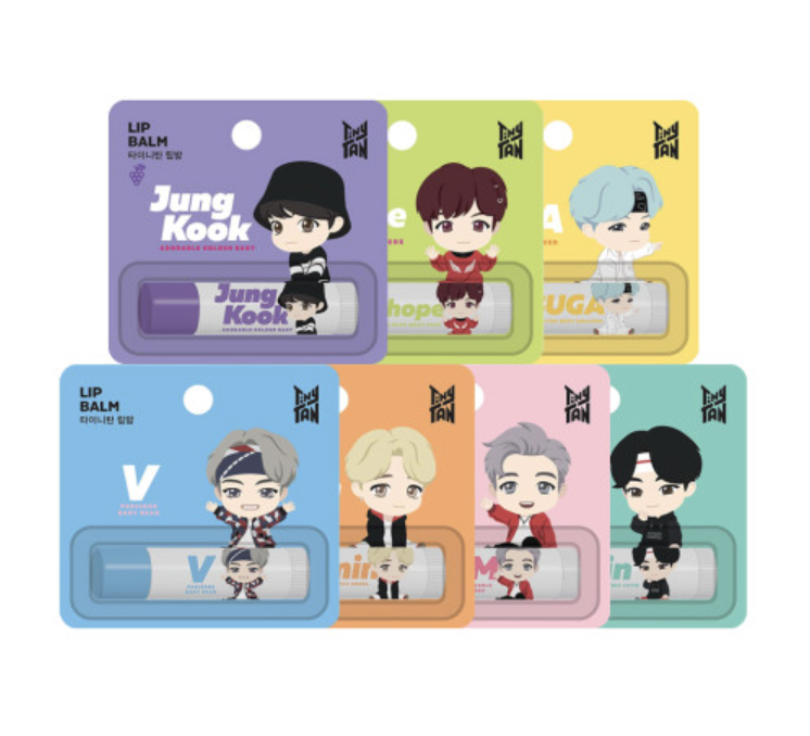 BTS TinyTAN リップバーム 7個セット リップクリーム　韓国限定 TinyTAN BTS Lip Balm 7 TYPE Official KPOP | eBay
