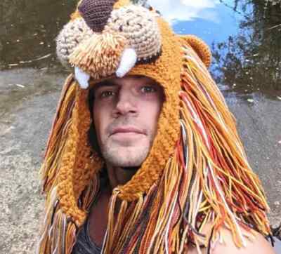 Hand Made Knitted Woolen Hat Lion hat Masks Funny Cap  sale HOT