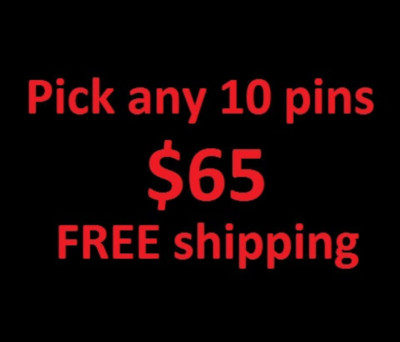 Mixed 10 pack of Pins Enamel Music Festival EDM Rave DJ Concert Lapel Hat Pin
