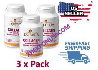 Pack 3x ANA MARIA LAJUSTICIA COLAGENO con MAGNESIO/COLLAGEN MAGNESIUM 180 c./t.
