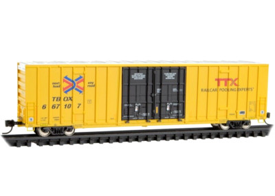 Micro Trains ~ N Scale ~ TTX #667107 ~ 60' High Boxcar ~ Metal Wheels ~ 12300022