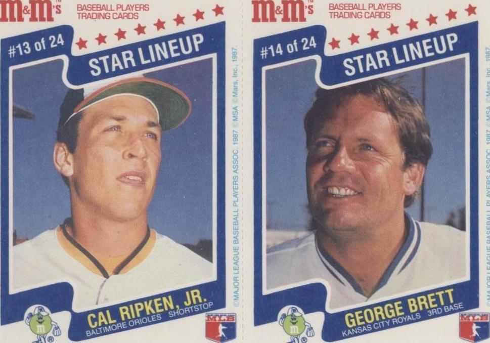 1987 M&M's Star Lineup - Cal Ripken George Brett #13-14
