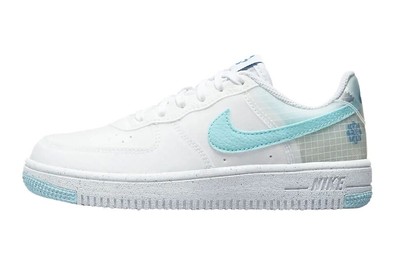 Nike Force 1 Crater White/Copa-Riftblue-Volt для маленьких детей (DH4087 100)