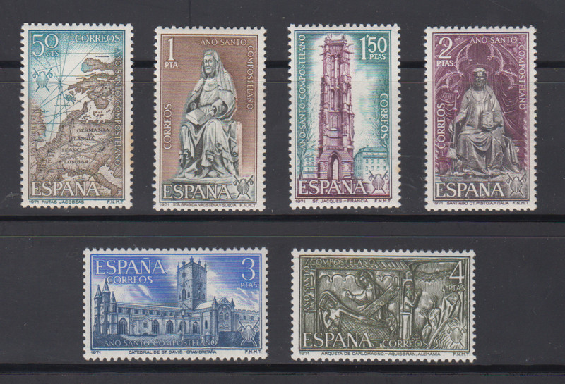 Espagne (1971) Neuf Sans Fissure Mnh - Edifil 2008/13 AnnÉE Sainte Compostelane