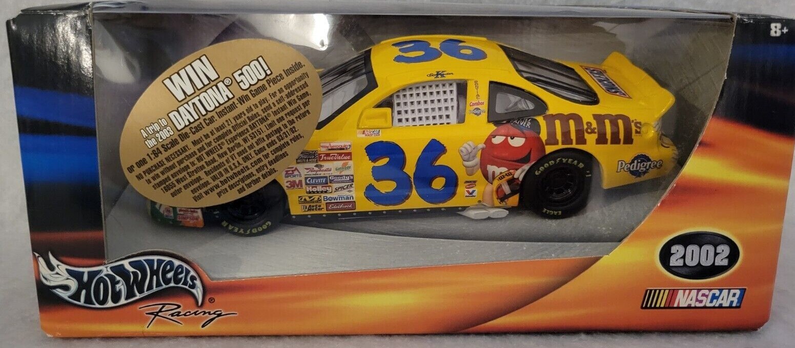 ミニカー Hot Wheels NASCAR 36 M&M's 1:64 Hot Wheels Racing 2002 Ken Schrader M&M NASCAR #36 Mattel