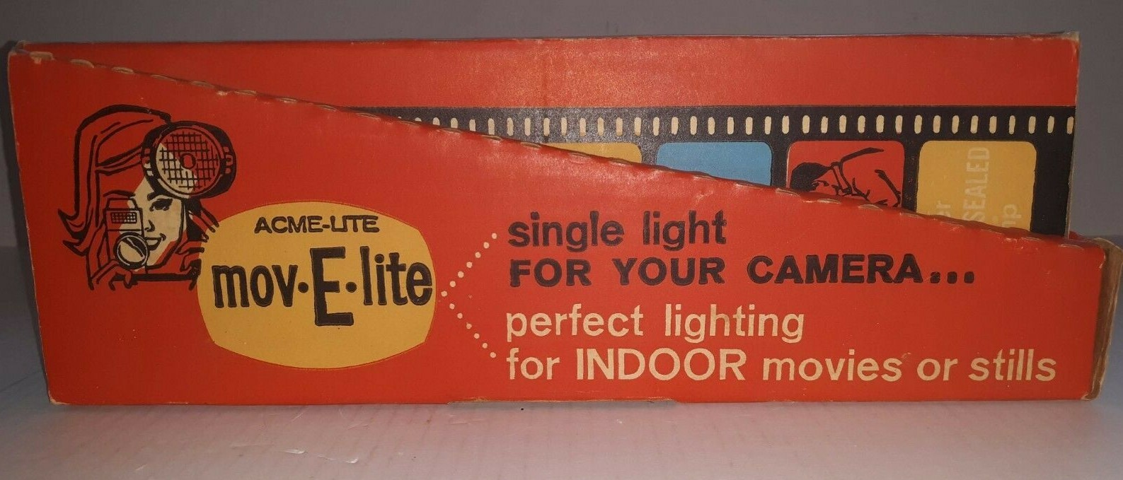 Vintage Acme Mov-E-Lite Movie Photo Light - Model 90 ~ WORKS!! Original Box