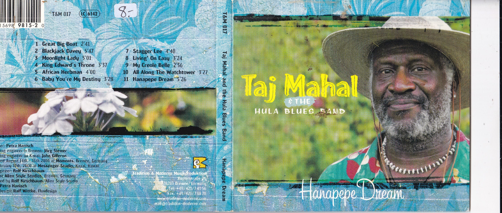 Taj Mahal & The Hula Blues Band -Hanapepe Dream- CD