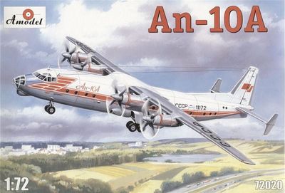 Amodel 72020 - 1/72 An-10 (antonov Design Bureau), scale plastic model kit