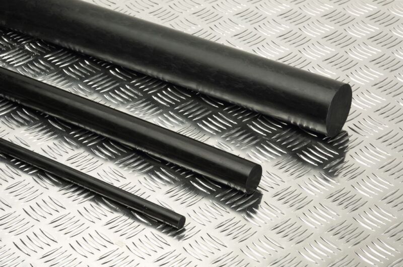 Delrin - Acetal Plastic Rod 7/8" Diameter x 12" Length - Black Color