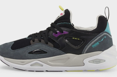 Puma TRC Blaze Sneakers Dark Slate 384958-01 Mesh Leather 3D details EVA LE 11.5