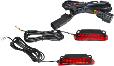 Custom Dynamics LED Saddlebag Lid Rail Light Bars CD-LR-10-R Red