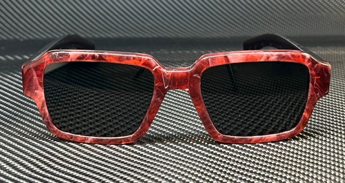 Pre-owned Prada Pr 02zs 15f08f Red Black Polarized Men's 52 Mm Sunglasses