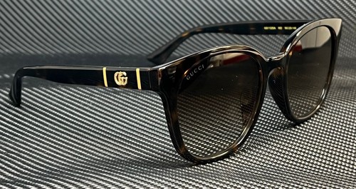 Pre-owned Gucci Gg1122sa 002 Brown Havana Women's L Size Sunglasses