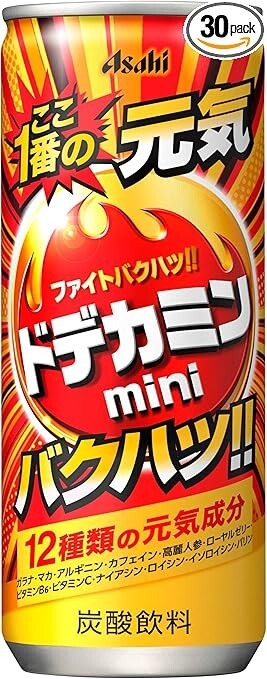 Asahi Soft Drinks Dodecamine mini 250ml x 30 bottles energy drink