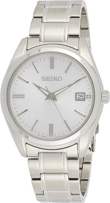 Seiko Mens Essentials Quartz Silver Dial Watch - SUR307P1 NEW