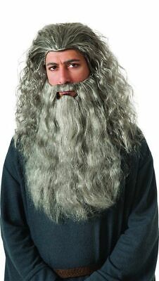 Mens Adult The Hobbit Unexpected Journey Deluxe Gandalf Wig & Beard Costume Kit
