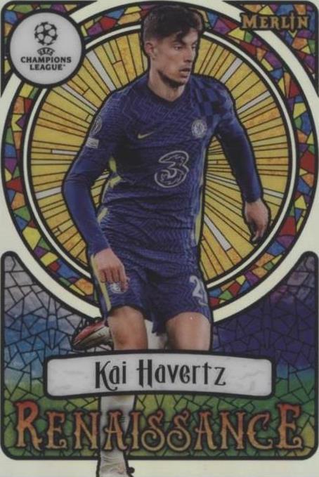 2021-22 Topps Merlin Collection Chrome UCL Kai Havertz #R-13 2021-22 Topps Merlin Collection Chrome UCL Kai Havertz #R-13