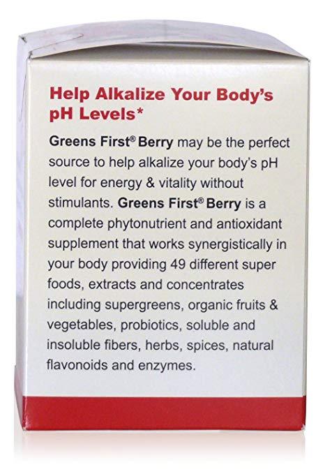 Greens First Berry - Probiotics & Digestive Enzymes - 15 Count Travel packets