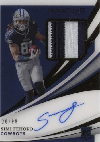2021 Panini Immaculate Collection Simi Fehoko #142