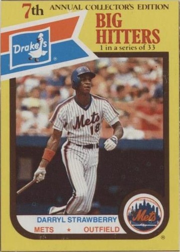 1987 Drake's Big Hitters/Super Pitchers - Darryl Strawberry #1