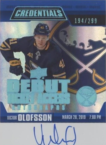 2019-20 Upper Deck Credentials - Victor Olofsson #RTAA-VO