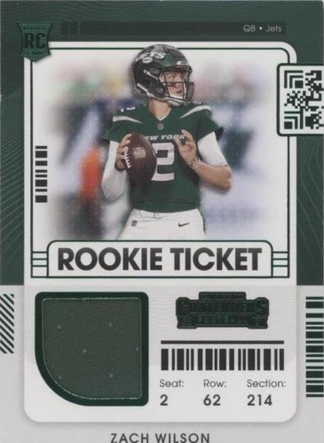 2021 Panini Contenders Zach Wilson #RTS-ZWI