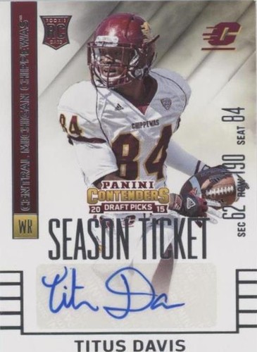 2015 Panini Contenders Draft Picks Titus Davis #242
