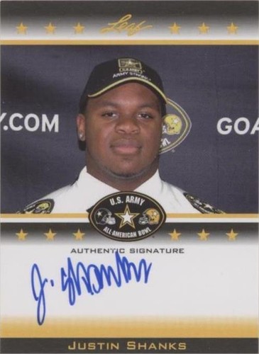2012 Leaf U.S. Army All-American Bowl Justin Shanks #TA-JS1