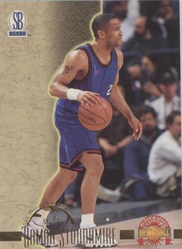 1996-97 Score Board Autographed Basketball - Damon Stoudamire #49