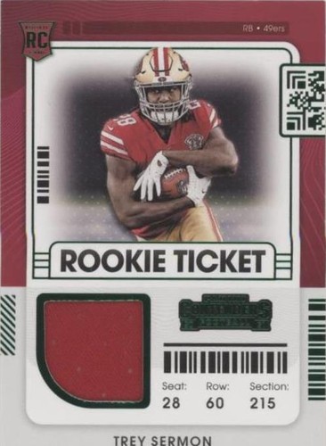 2021 Panini Contenders Trey Sermon #RTS-TSE