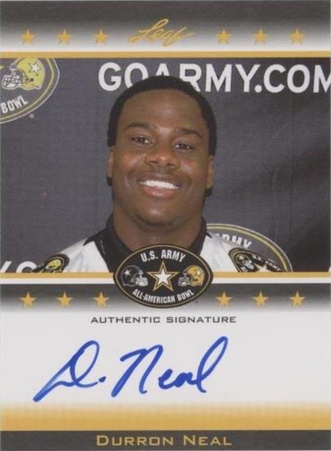 2012 Leaf U.S. Army All-American Bowl Durron Neal #TA-DN1