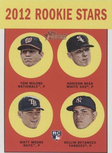 2012 Topps Heritage - Addison Reed Dellin Betances Matt Moore #286