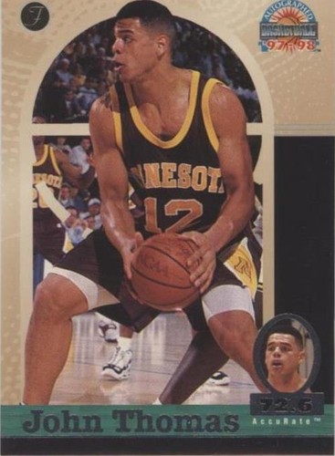 1997 Score Board Autographed Basketball - John Thomas #6