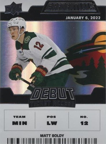 2022-23 Upper Deck Credentials - Matt Boldy #200