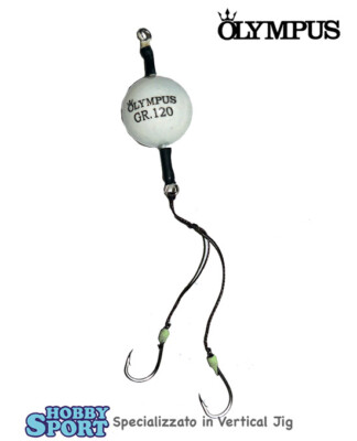 LIVE KAB OLYMPUS 120 GR  FLUO  DOPPIO ASSIST HOOK PESCA MARE BARCA DENTICE