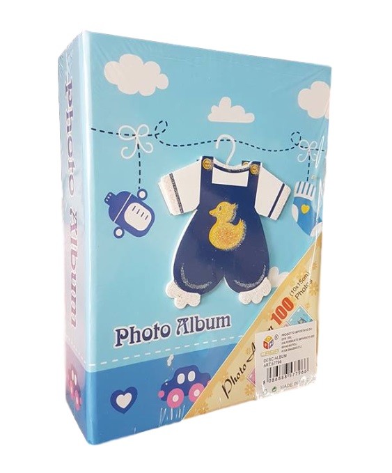 Album Fotografico Raccoglitore Foto Maschietto Baby 100 Fotografie 10x15cm dfh