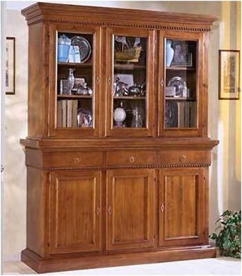 CREDENZA CRISTALLIERA ARTE POVERA  LEGNO MASSELLO IN VARI COLORI TAVERNA CUCINA