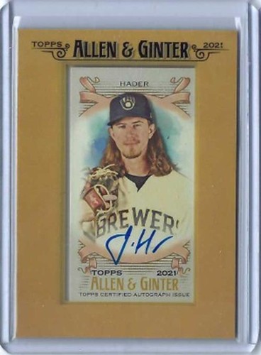 JOSH HADER 2021 TOPPS ALLEN & GINTER MINI FRAMED ON CARD
