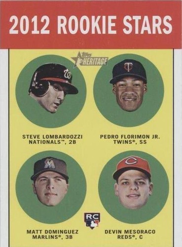 2012 Topps Heritage - Devin Mesoraco Matt Dominguez Pedro Florimon #HP97