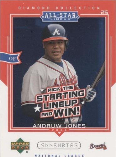 2004 Upper Deck Diamond Collection All-Star Lineup - Andruw Jones #AS-AJ