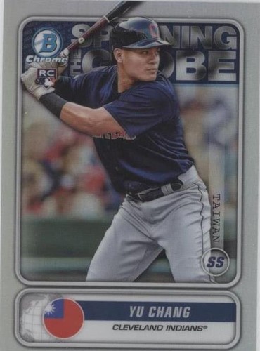 Yu chang 2020 Yu Chang #STG-YC Cleveland Indians Chrome Spanning the