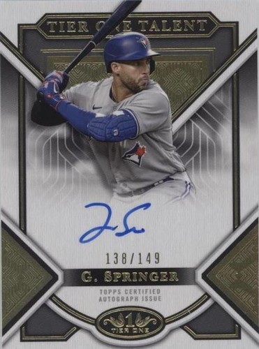 2023 Topps Tier One - George Springer #T1TA-GSP
