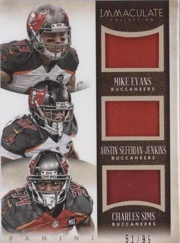 2014 Panini Immaculate Collection Austin Seferian-Jenkins Charles Sims Mike Evans #3-TAM