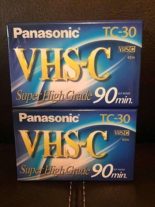 VHS-C TC-30, 4 new sealed tapes - 2 Maxell 2 Panasonic