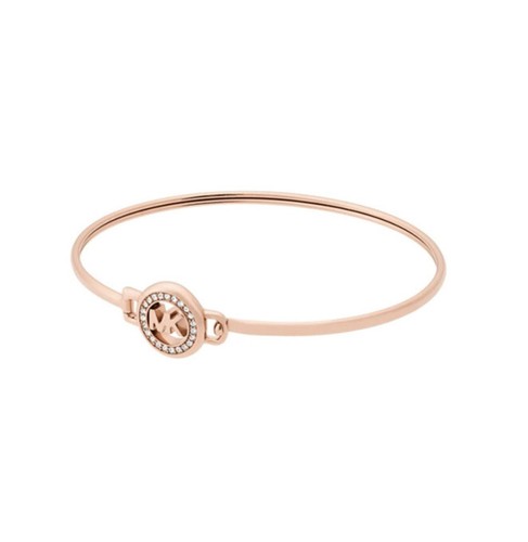 アクセサリー MK MICHAEL KORS Women's Exclusive MK Logo Rose Gold Bracelet